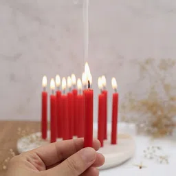 ASIDEA Red & Red 50 pieces Pillar Candle-picture-11