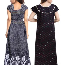 Inner Beats Pack Of 2 Cotton Blend Nightdress image 3