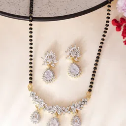 Anouk American Diamond Stone Studded & Beaded Mangalsutra-picture-21