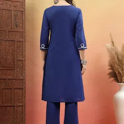 Anouk Rustic Women Regular Pure Cotton Kurta with Trousers image 4