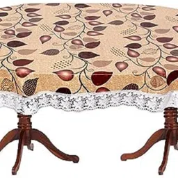 zitin PVC, Polyester 6 Seater Graphic, Embroidered Table Cover image 4