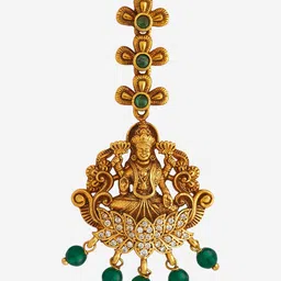 Kushal's Fashion Jewellery Gold-Plated Maang Tikka Head image 2