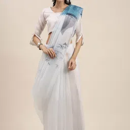 KIMISHA Ethnic Motifs Printed Organza Saree-picture-17