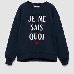Mango Kids Girls Pure Cotton Typography Printed Sweatshirt-picture-29