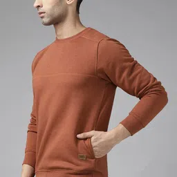 roadster Men Full Sleeve Solid Sweatshirt image 2