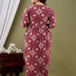 Style Heaven Ethnic Motifs Printed Pure Cotton Maternity Angrakha Kurti image 3