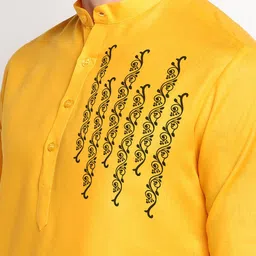 PulseIQ Men Ethnic Motifs Printed Kurta image 4