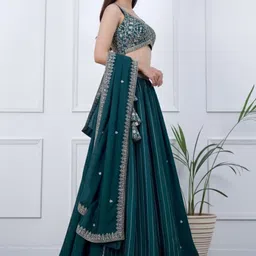 Jomso Embroidered Ready to Wear Lehenga & Blouse With Dupatta image 4