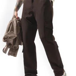 High Star Men Comfort Loose Fit Easy Wash Cargo Styles Korean Trousers-image-72