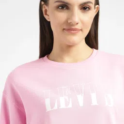levi's Women's Brand Logo Crew Neck Sweatshirt image 5