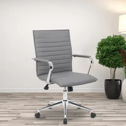 furniturstation Goris Leatherette Executive Chair in Grey Colour image 1