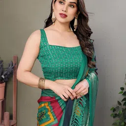 Ekasya Striped Zari Satin Saree-image-6