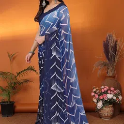 all about you Poly Georgette Saree image 2