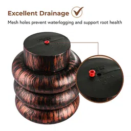 Myntra Elegant Homes Rust Textured Durable & Weather-Resistant Planter image 3