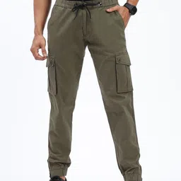 SHOWOFFFF Men Comfort Slim Fit Low-Rise Trousers-image-80