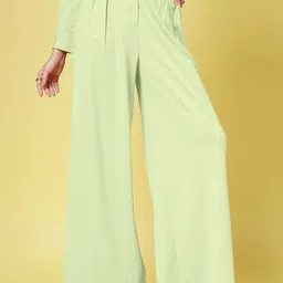 Oomph! Women Relaxed Pleated Trousers-image-54