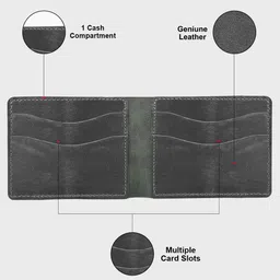 The Wallet Store Men Leather Two Fold Wallet image 3