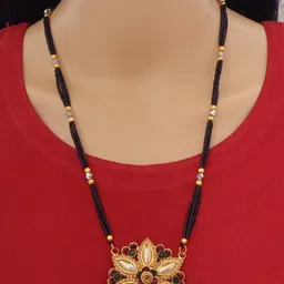 Ramdev Art Fashion Jwellery Brass Gold Plated Mangalsutra-picture-41