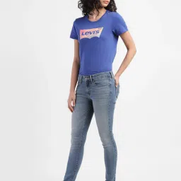 levi's Women's 711 Blue Skinny Fit Mid Rise Jeans image 1