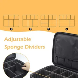 NFI essentials Black Water Resistant Makeup Organiser image 2