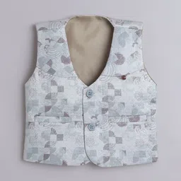 FOURFOLDS Boys Printed 3-Piece Suits image 3