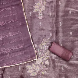 Panzora Embroidered Unstitched Dress Material image 2