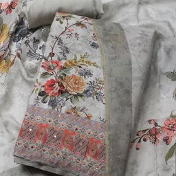 Meena Bazaar Printed Unstitched Dress Material-image-63