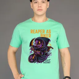 BRAWNY BATTLER Men Graphic Printed Round Neck Cotton T-shirt image 1