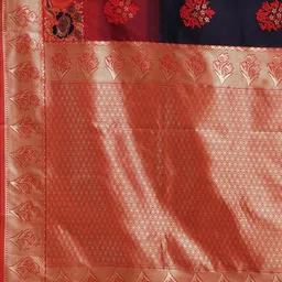 Anouk Rustic Woven Design Zari Silk Blend Kanjeevaram Saree image 4