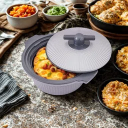 wiaa Stainless Steel Insulated Casserole for Storing and Serving Serve Casserole image 3