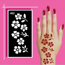 VOORKOMS Mehndi Stencil Kit for Safe and Fun Designs For Kids & Adults Both Sticker-image-25