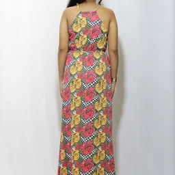 finian Women Fit and Flare Multicolor Maxi/Full Length Dress image 4