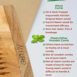 ALLURE Set Of 2 Neem Wooden Combs image 5