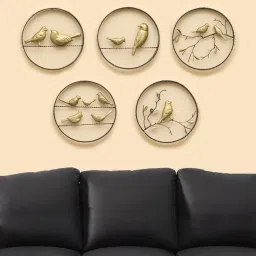 vedas Cara Circle Bird Family Wall Decor image 1
