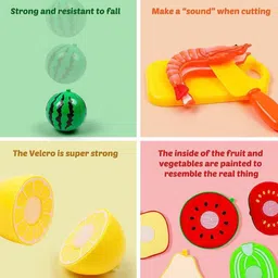 kidzjoy ALL NEW FRUIT PLAY SET IN 5 DIIFERENT PCS OF FRUITS (MULTICOLOR) image 5