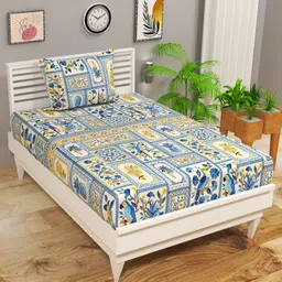 vas collections Cotton Single Flat 180 TC Floral Bedsheet-picture-20