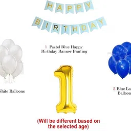 seenu Solid 18th Gold Number Foil Balloon & 1 Birthday Banner Set & 40 Latex Balloons Balloon image 2