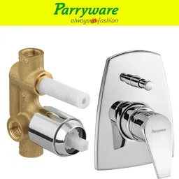 parryware Edge concealed Diverter Body with Concealed Upper Part set of 3 pic 392 Edge Diverter with upper trim | Hot and Cold water Mixer | Complete set Diverter Faucet image 3