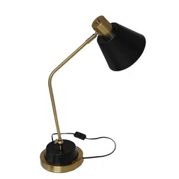 shree kala home decor Black and Gold Metal Modern Table Lamp for Study image 4