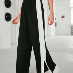 zimist Women Regular Fit Black Polycotton Trousers-picture-14