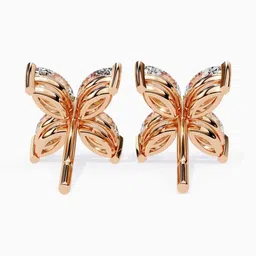 VALANOVA 18 Kt Gold Stud Earrings With 0.88 Carat Lab Grown Diamond - 1.46 g image 2