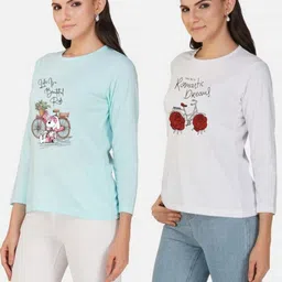 Metronaut Women 2 Printed Bio Finish Applique T-shirt image 5