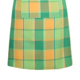 NewLadiesZone Green & Yellow Checked 250 GSM Pure Cotton Aprons image 2
