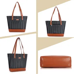 SPOTIC Textured Structured Tote Bag image 2