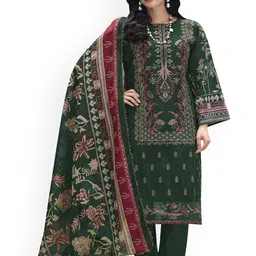 DRAVINAM Trends Embroidered Pure Cotton Unstitched Dress Material-image-67