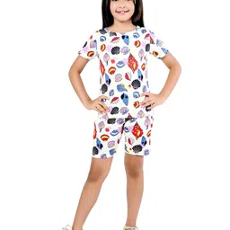 BAESD Girls Printed T-shirt with Shorts-image-91