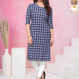KETAKI FASHION Selection Of 3 Geometric Printed Round Neck Straight Kurtas-image-63