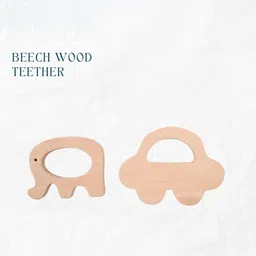 Nesta Toys Infant Kids Knitted Cotton Blanket, Penguin Plush Toy, Elephant and Car Teether image 4