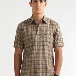 Arrow Sport Men Checked Spread Collar Pure Cotton Casual Shirt-picture-12