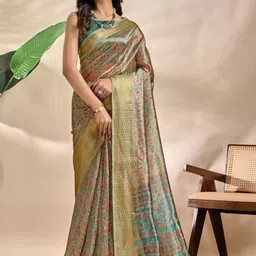 LALITATEX Floral Silk Blend Handloom Saree-picture-34